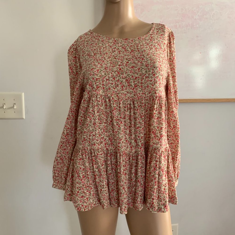 American Eagle Babydoll Peplum Shirt Size XXS